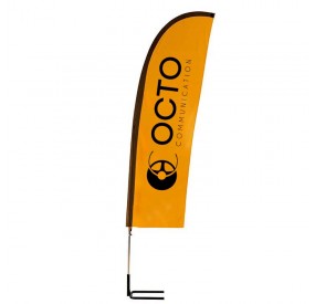 Beach flag 2m30 pied autocal