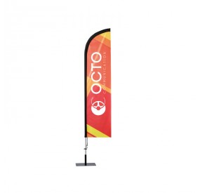 Beach flag 2m30 pied platine