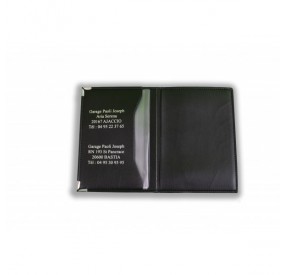 Porte-carte grise GIULIA : 2 volets simili cuir luxe