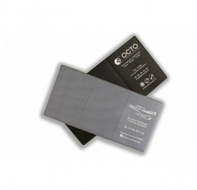 Porte-carte grise SERGé : 3 volets PVC aspect tissu sergé