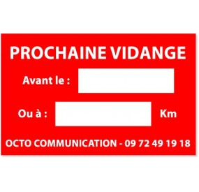 Etiquette PROCHAINE VIDANGE